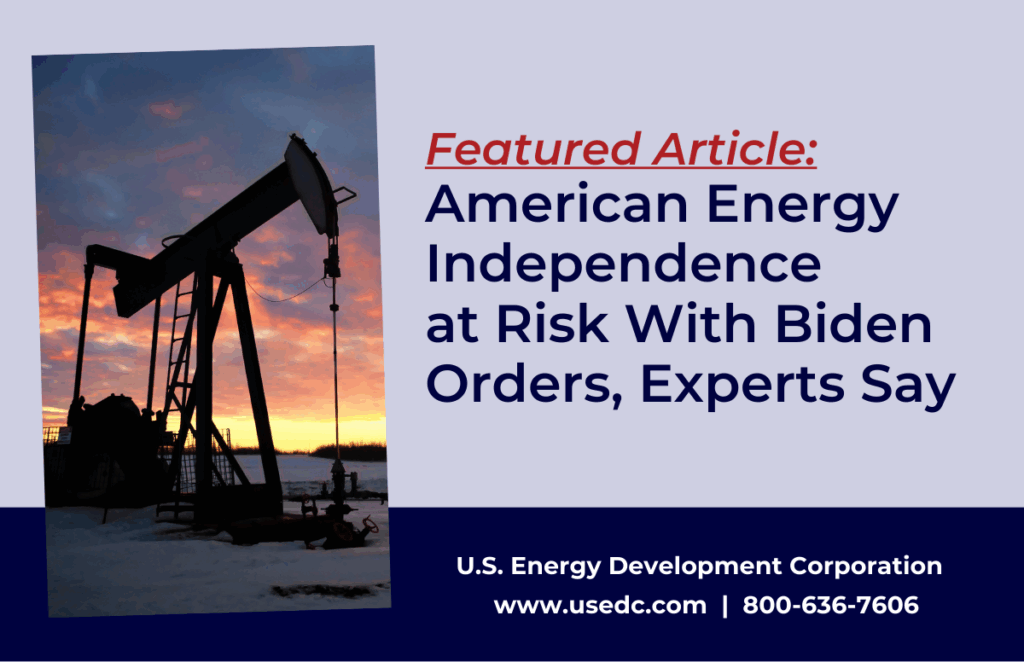 Featured Article American Energy Independence