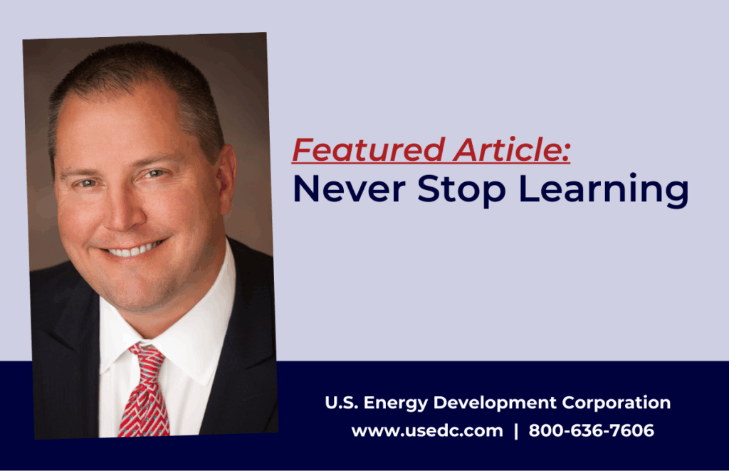 Never Stop Learning Article