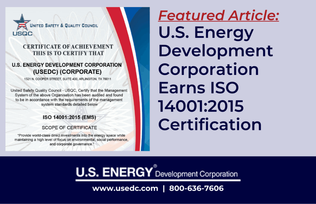 Featured Article ISO 140012015 Cert.