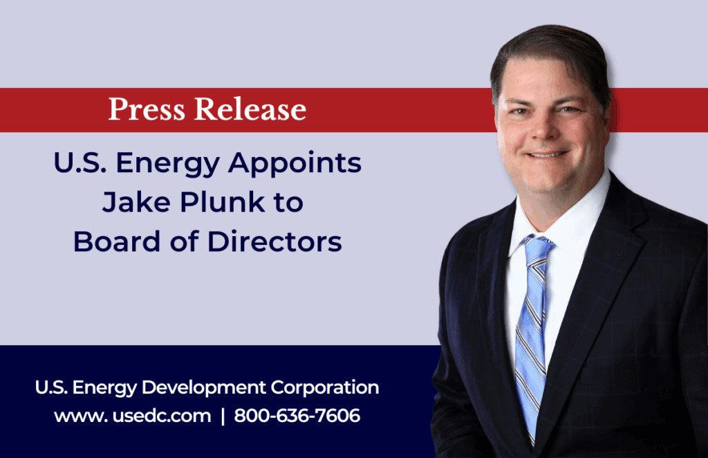 Jake Plunk Appointed to Board of Directors