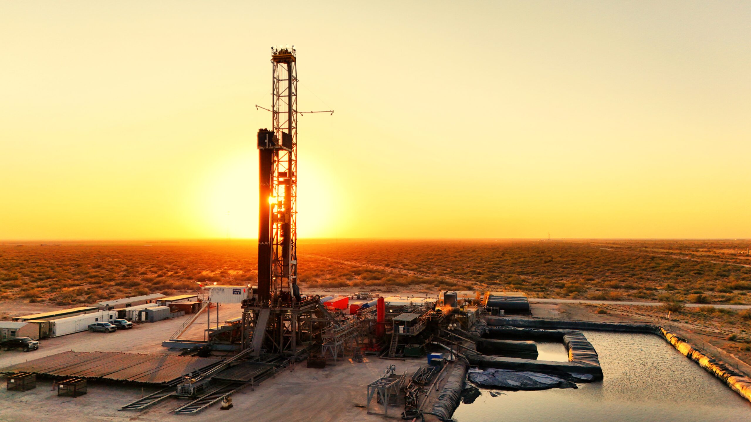 Oil Rig at Sunrise