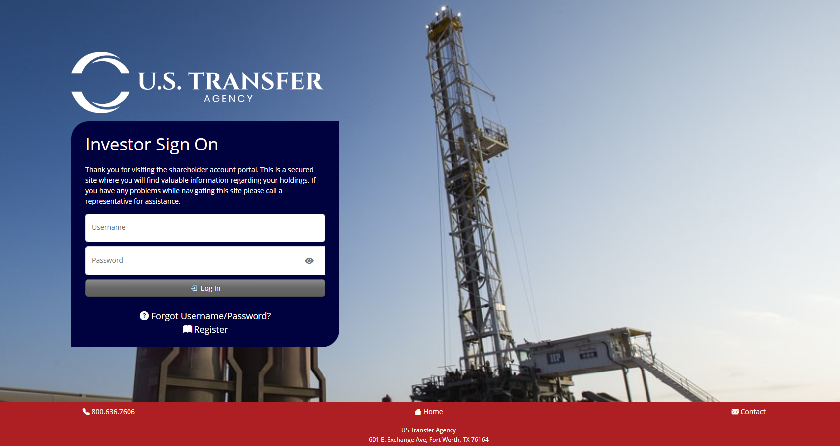 U.S. Transfer Agency Investor Sign On