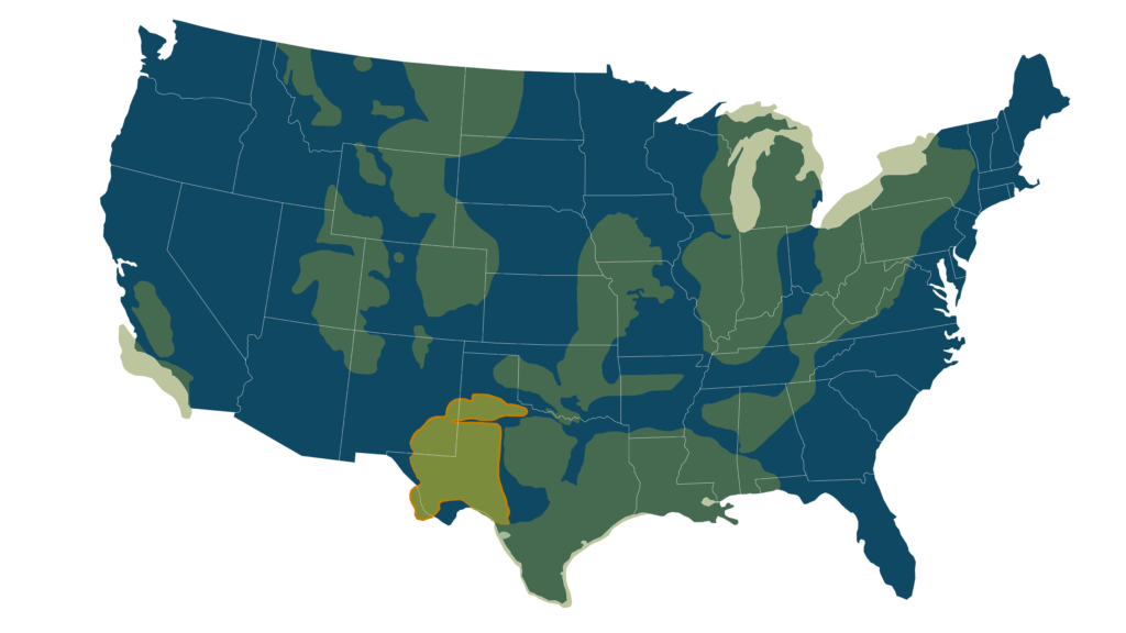 Map of USA Oil and Gas Basins where U.S. Energy focuses on oil and gas exploration and production