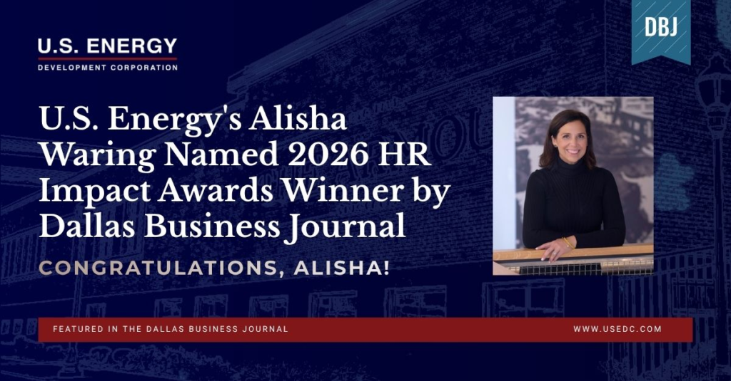 U.S. Energy Development Corporations Alisha Waring Named a 2026 Dallas Business Journal HR Impact Awards Winner