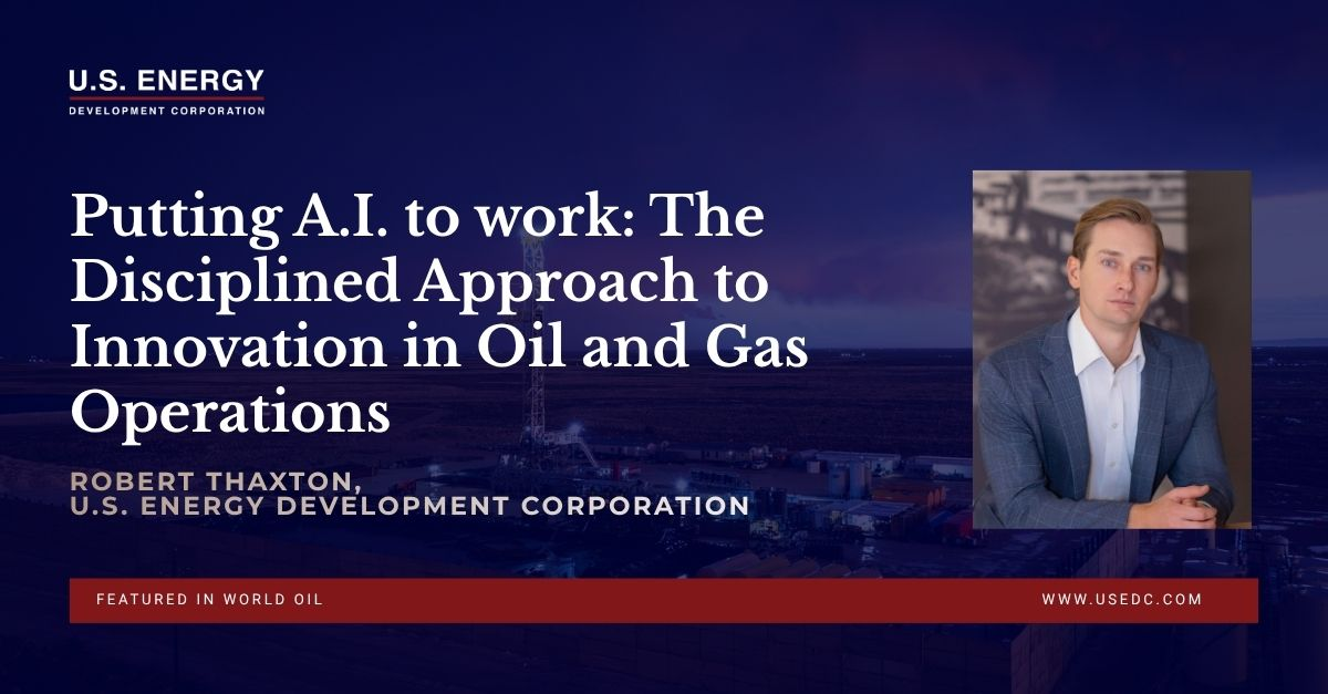 Putting A.I. to work: The disciplined approach to innovation in oil and gas operations by Robert Thaxton